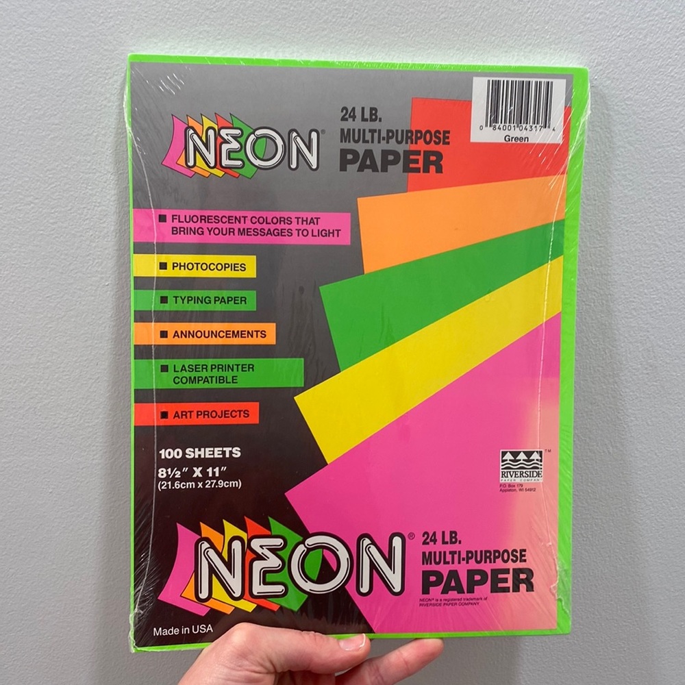 NWT Neon Green Paper